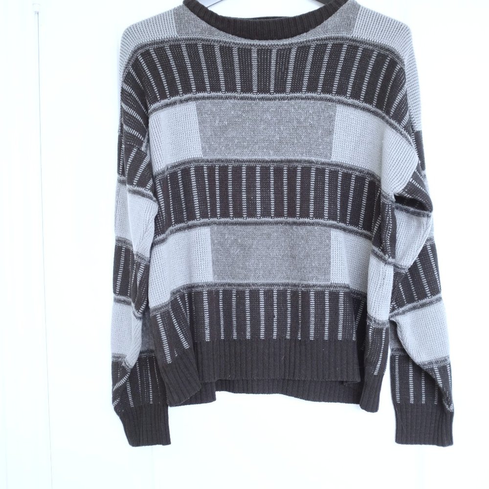 Vintage Randy River geometric pattern sweater XL grandpa